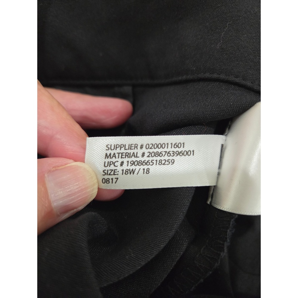 Chaps Womens Black Dress Pants Size 18W Straight Leg Trousers Business Casual - Picture 4 of 5